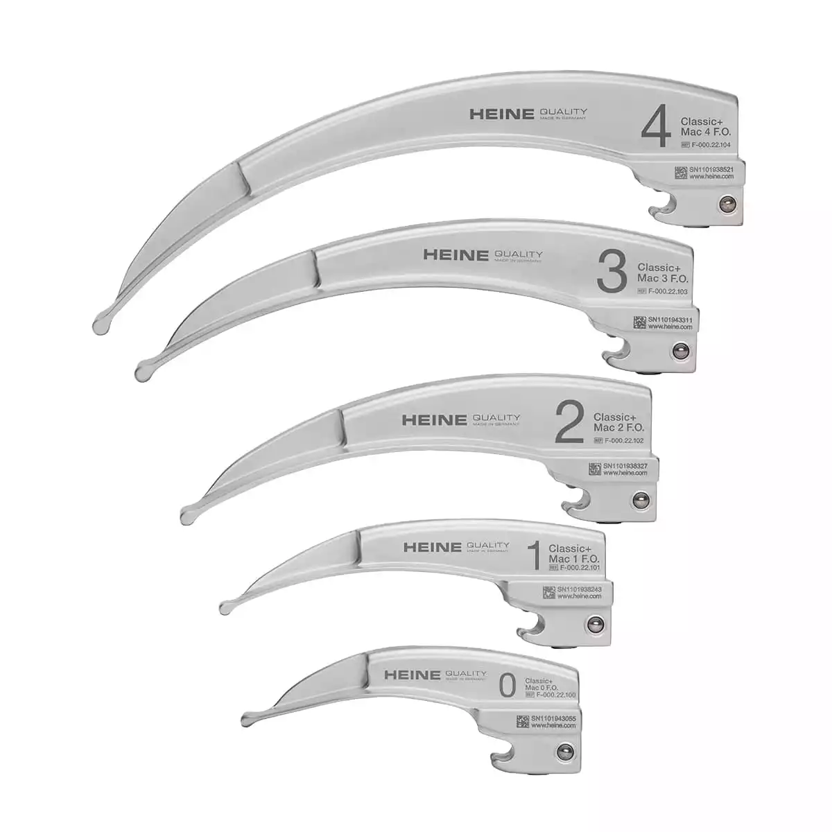  HEINE Classic+ Fiber Optic (F.O.) blade according to Macintosh