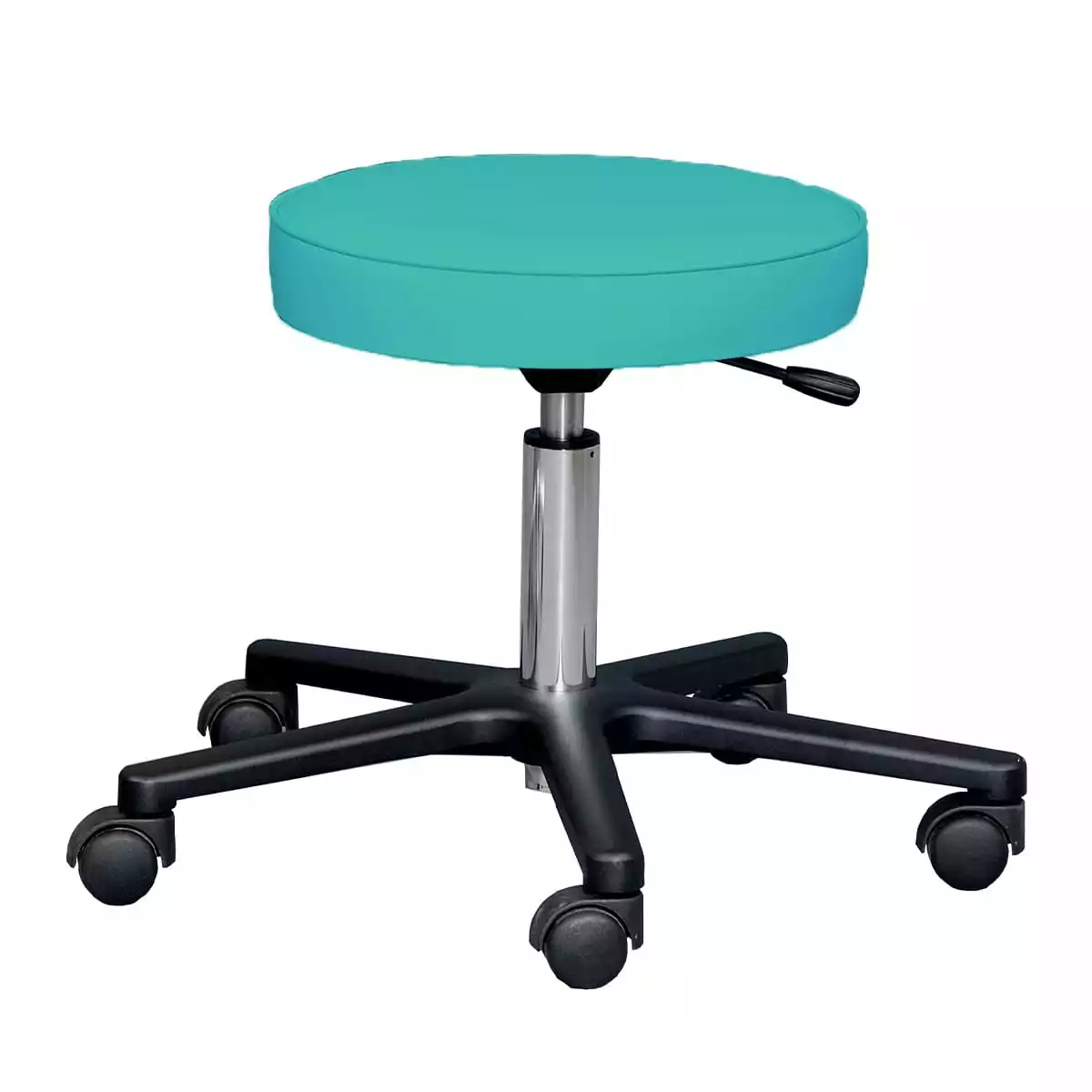 Swivel stool with black aluminum base Swivel stool with black aluminum base