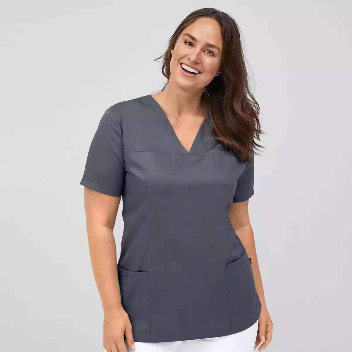  Ladies’ scrub top Roma with V-neck