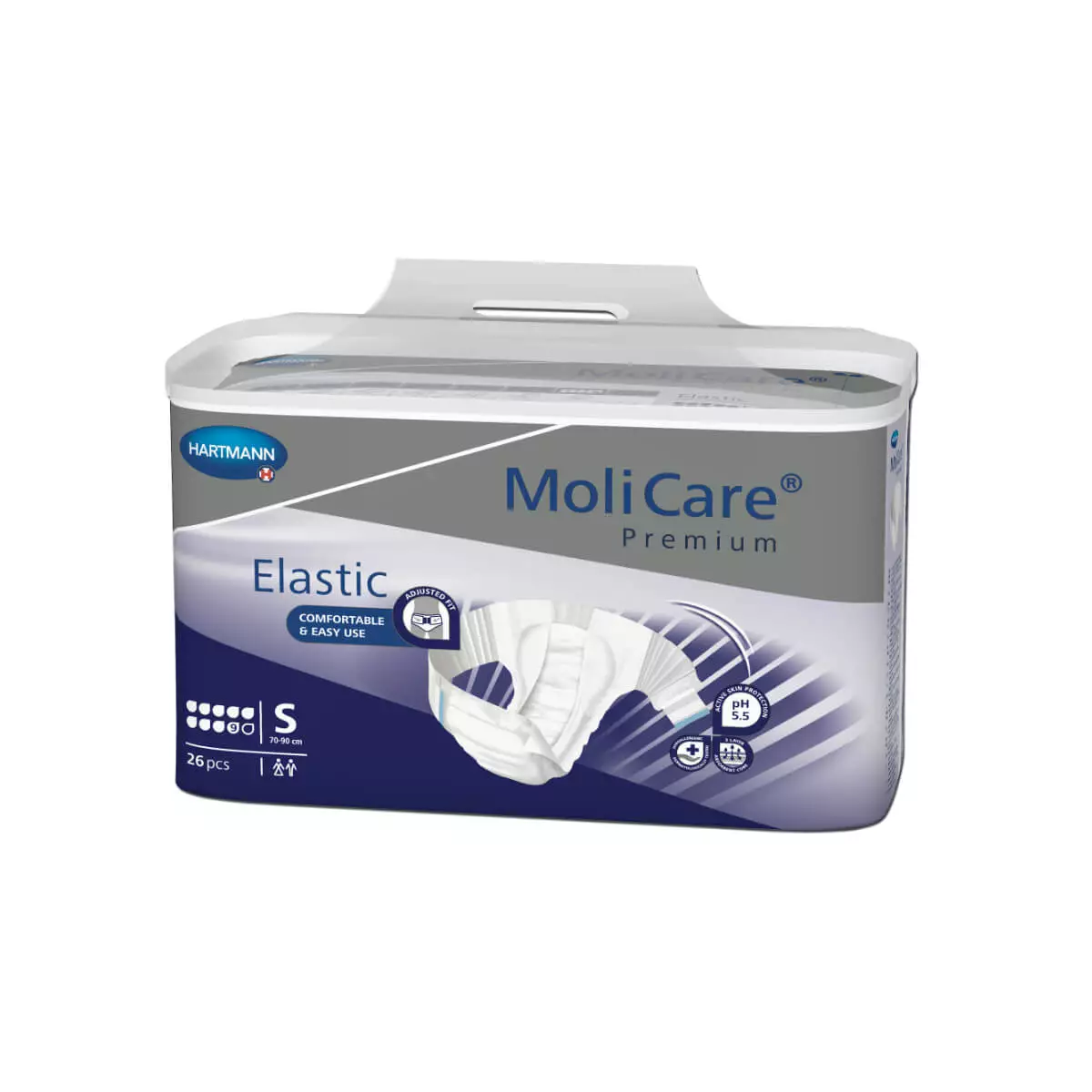  MoliCare Premium Elastic incontinence brief, 9-drop absorbency