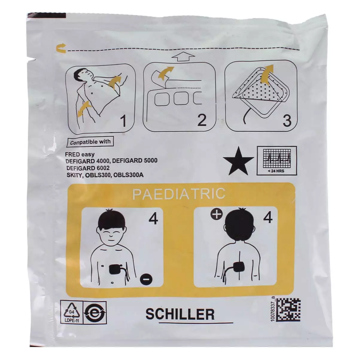  Pre-connected electrodes for FRED easy defibrillator