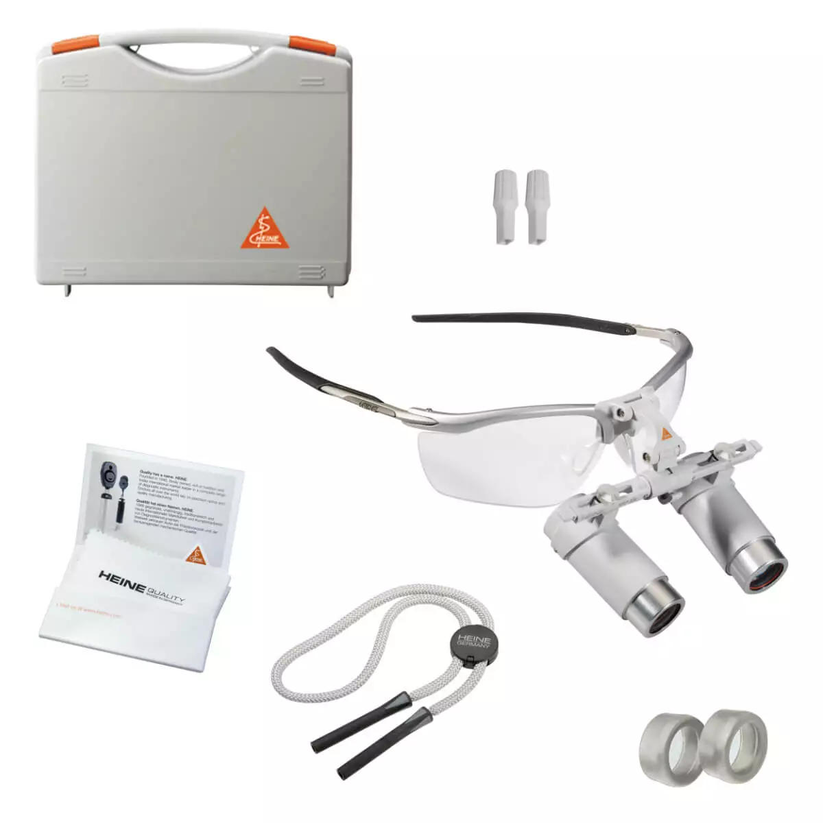 HEINE HRP binocular loupes on S-Frame spectacle frame