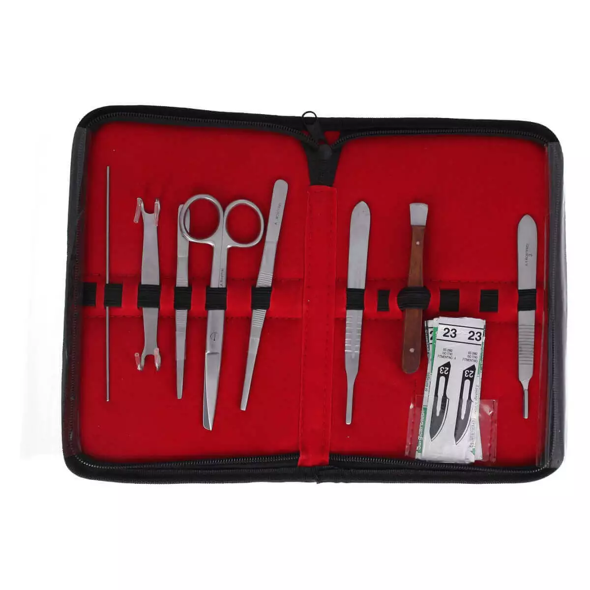  Dissecting set Small in imitation leather case