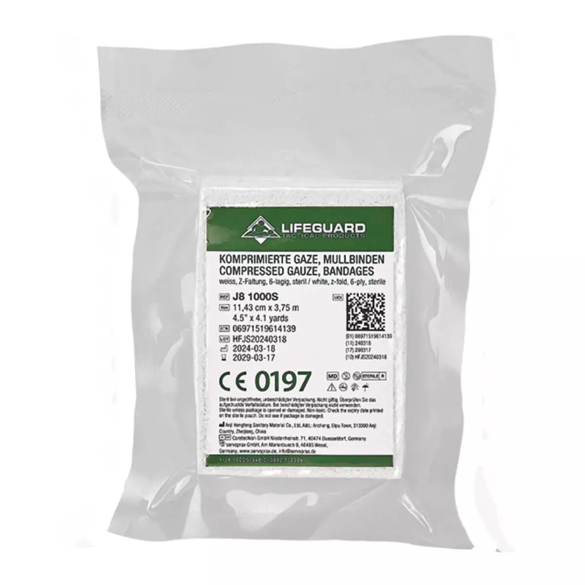  Lifeguard compressed gauze