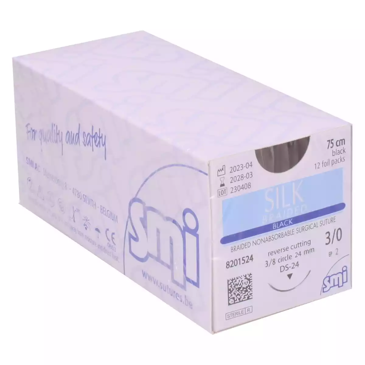  Silk Braided Black suture material