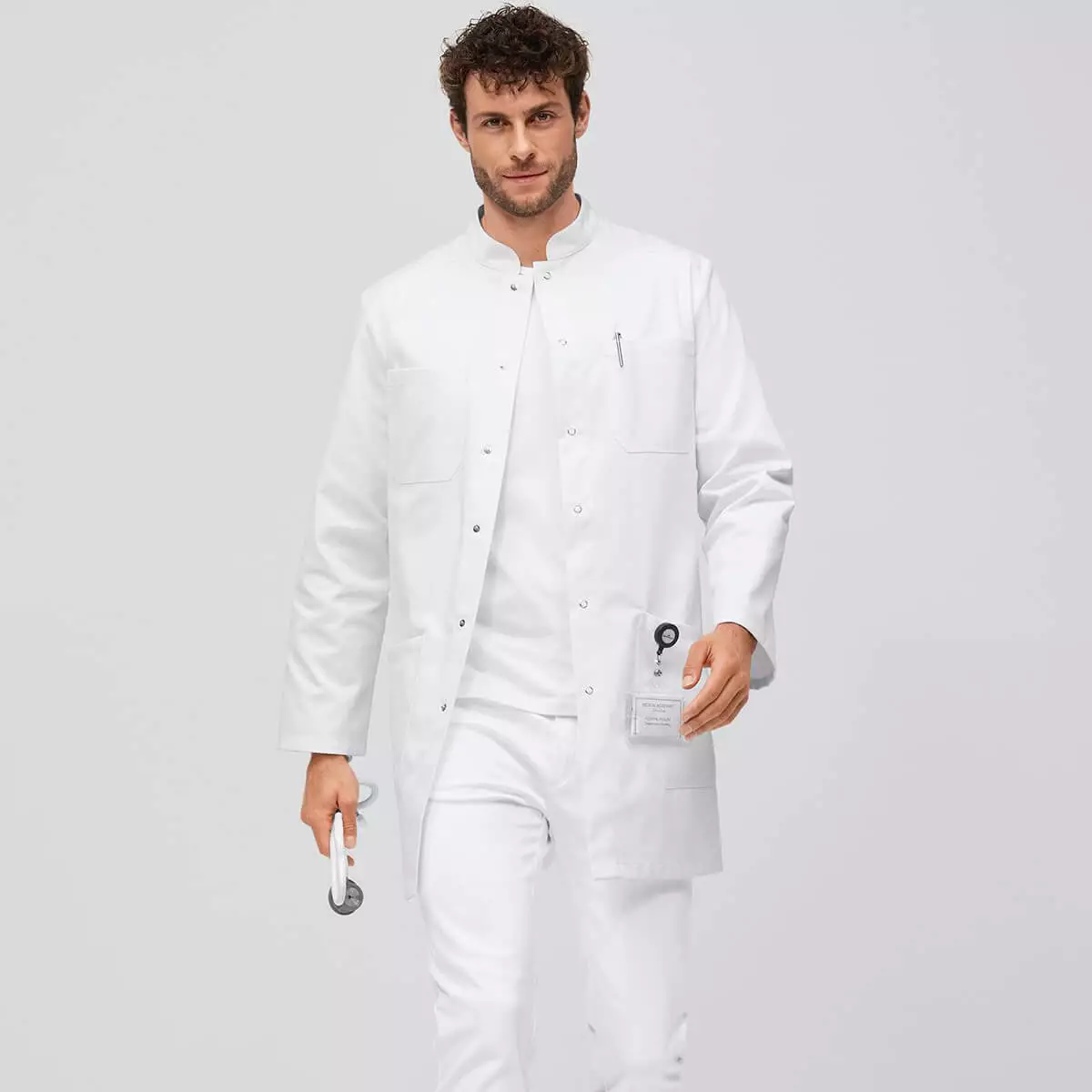  Men’s scrub/lab coat white