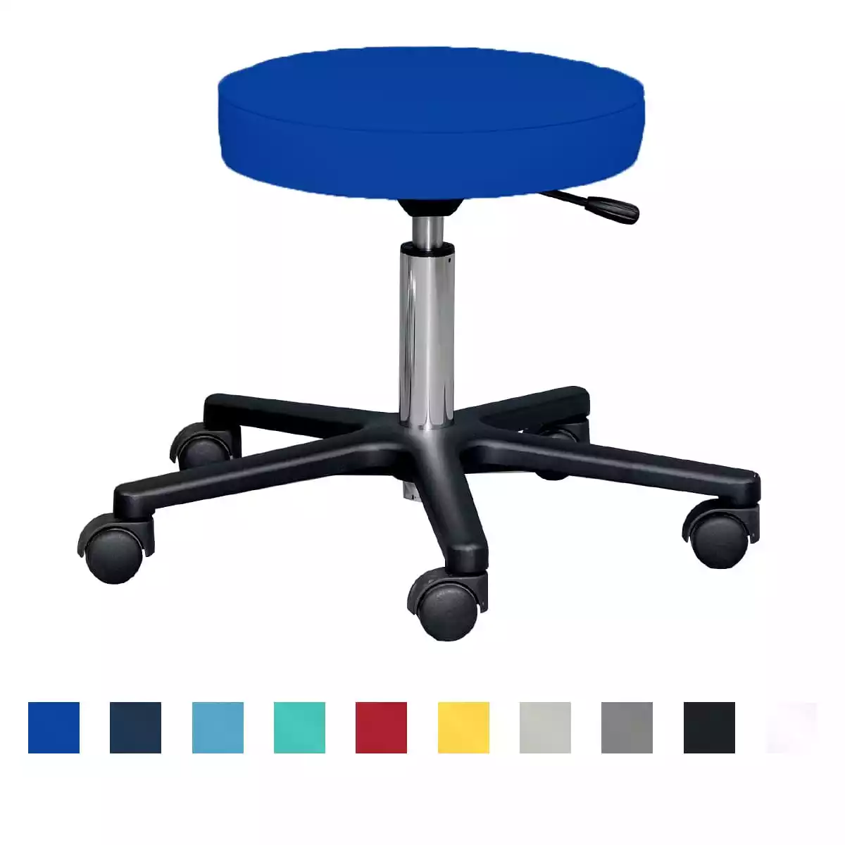  Swivel stool with black aluminum base