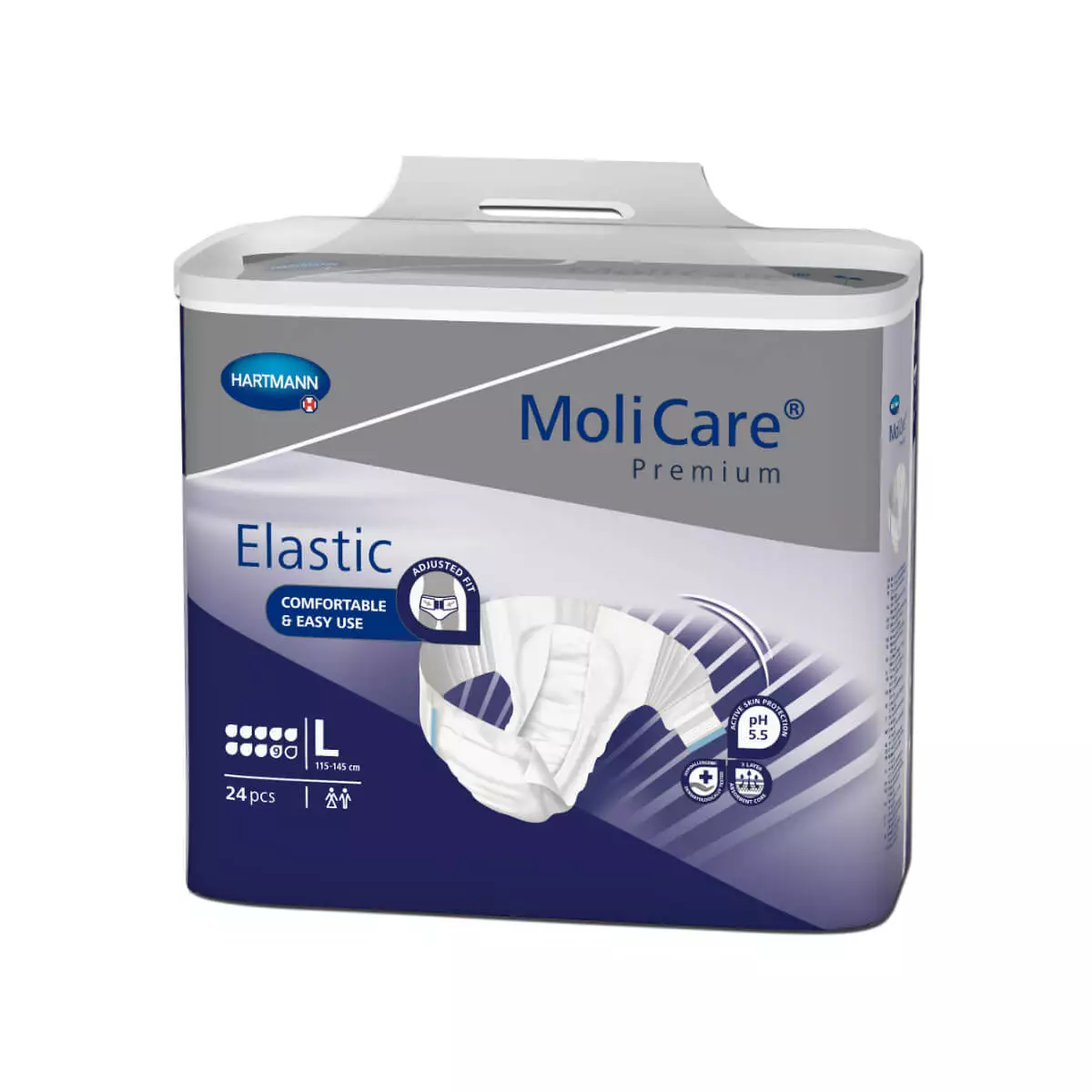  MoliCare Premium Elastic incontinence brief, 9-drop absorbency
