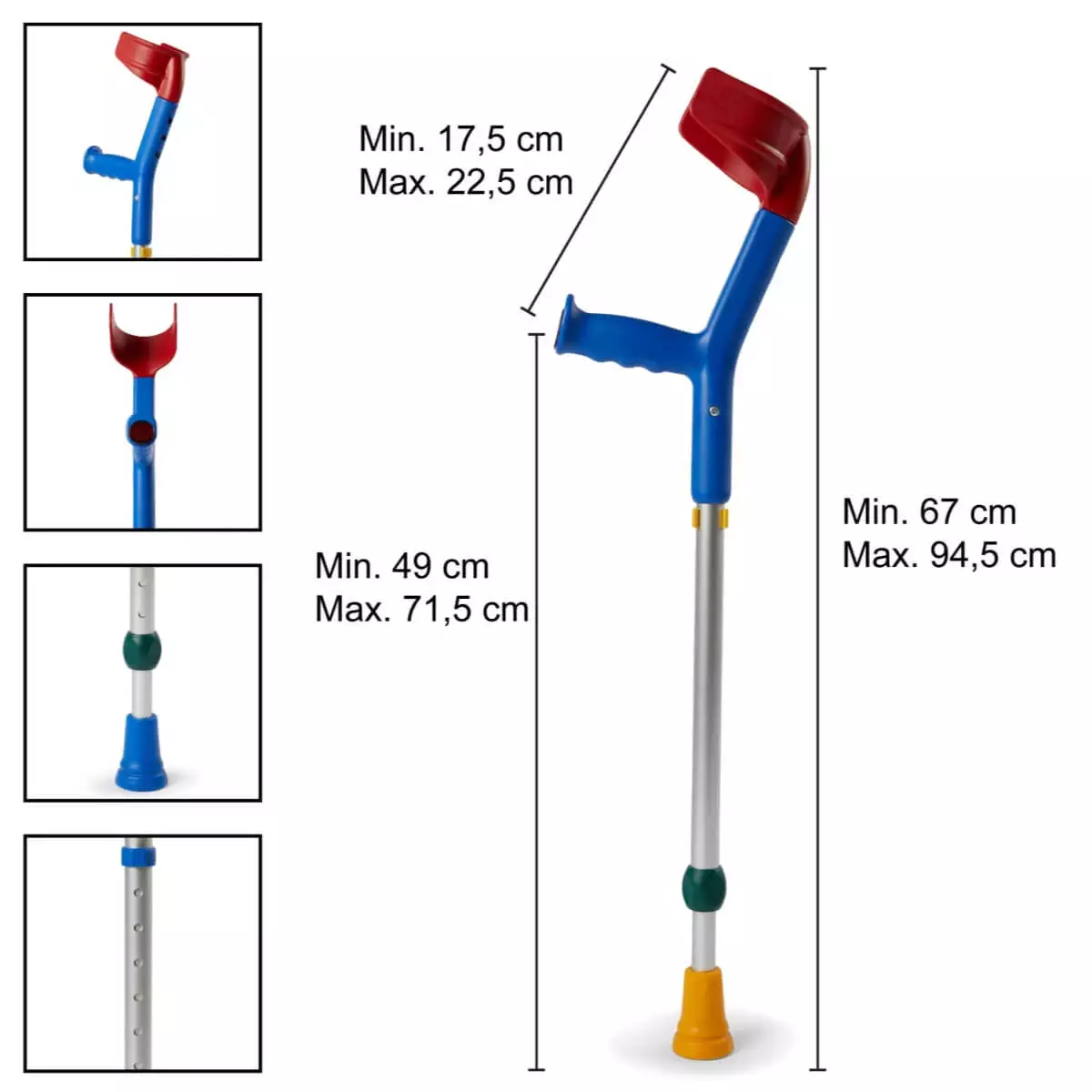  REBOTEC FUN-KIDS forearm crutch