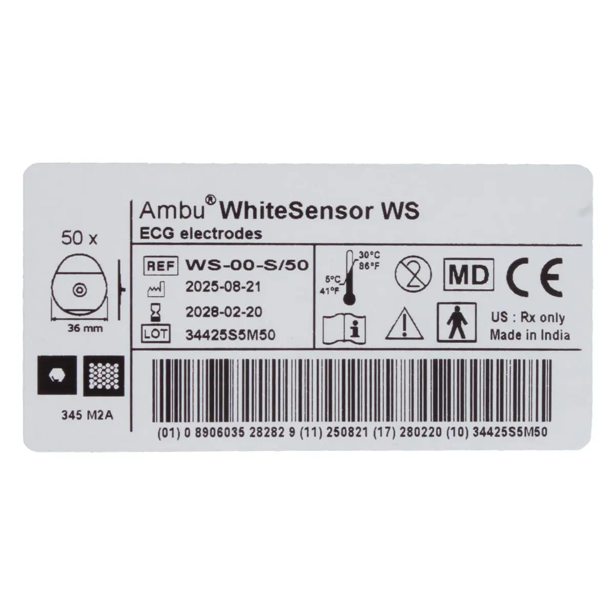 WhiteSensor WS-00-S/50 disposable ECG electrodes WhiteSensor WS-00-S/50 disposable ECG electrodes