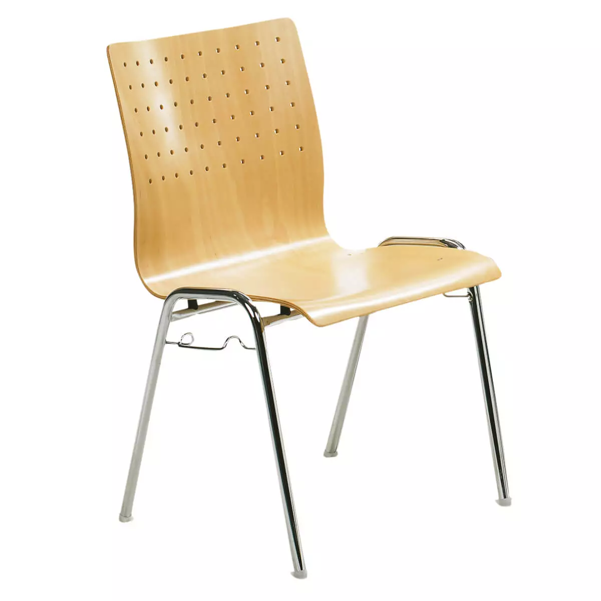  Stacking chair with beech seat shell