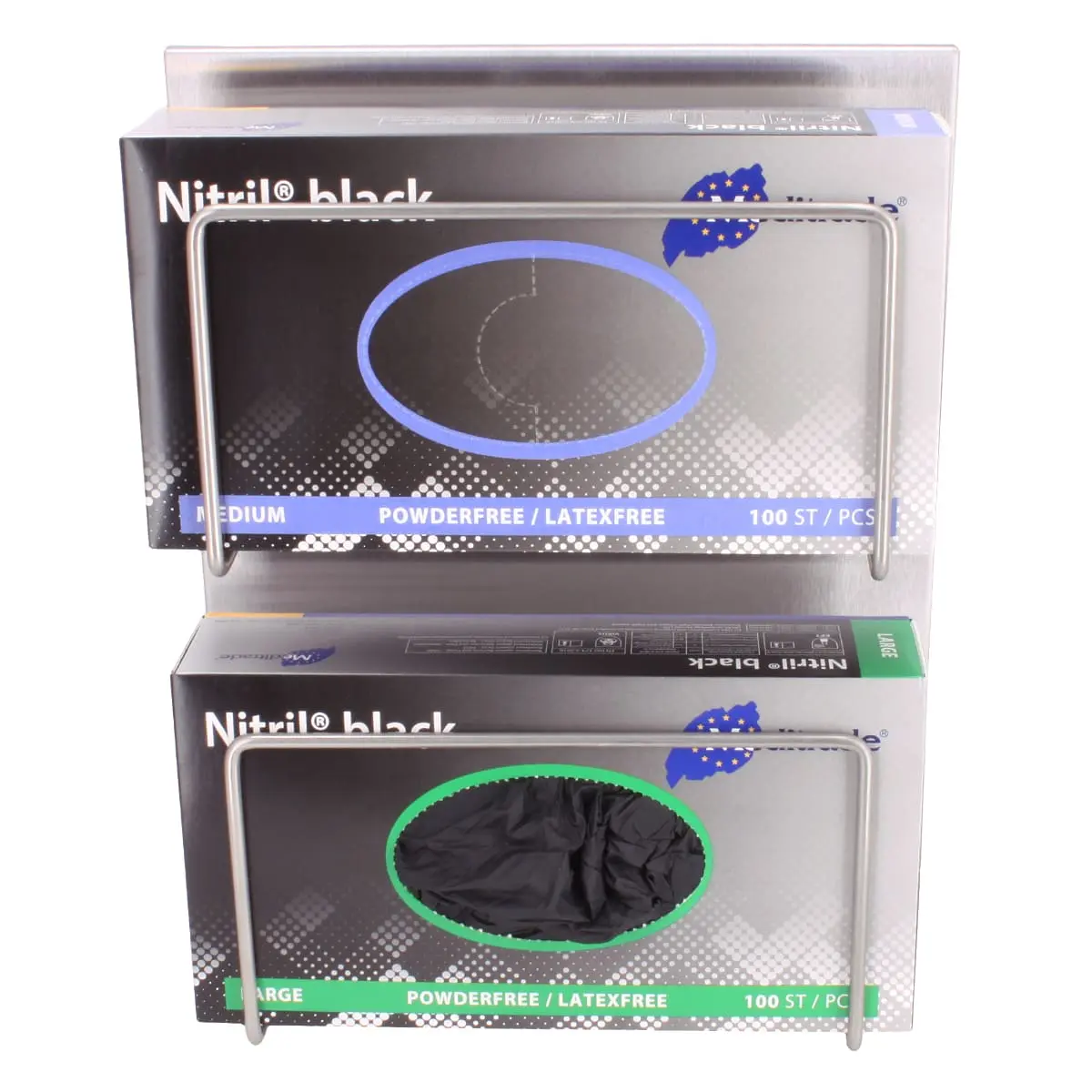 Glove dispenser made of stainless steel Glove dispenser made of stainless steel