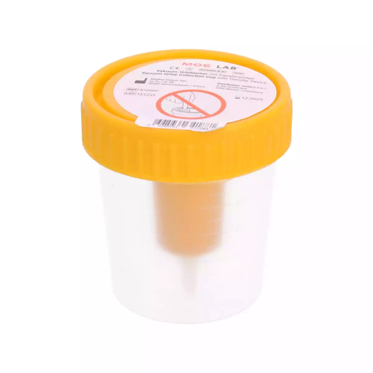 Urine cup with transfer unit Urine cup with transfer unit
