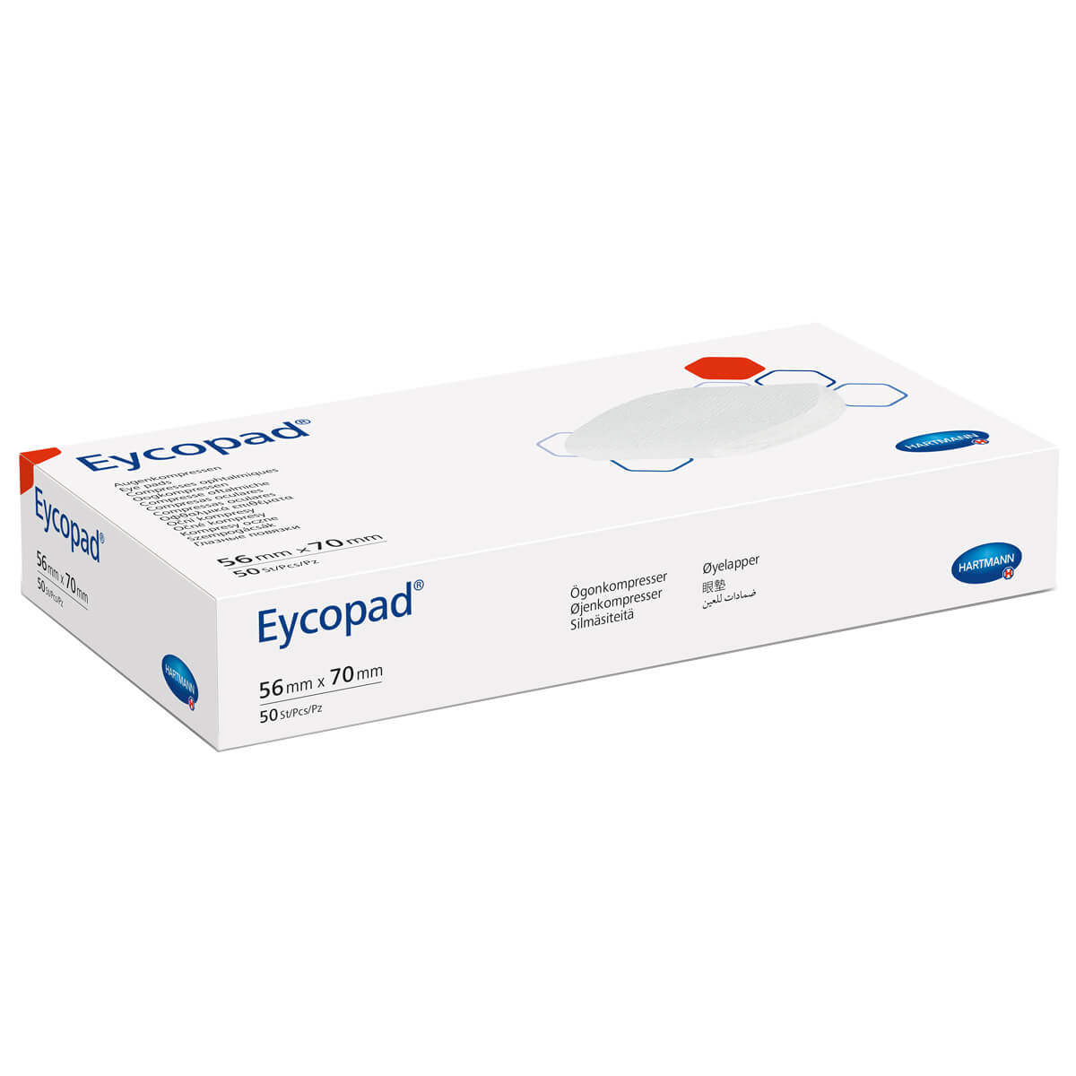 Buy HARTMANN Eycopad eye compress Unsterile, 56 x 70 mm – 50 pieces online
