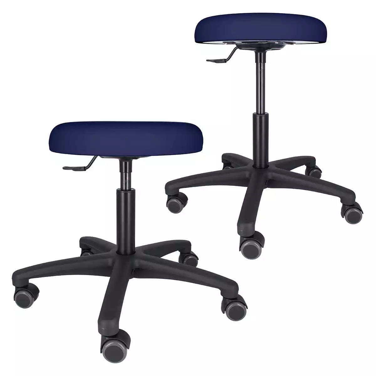 Swivel roll stool with plastic base Swivel roll stool with plastic base