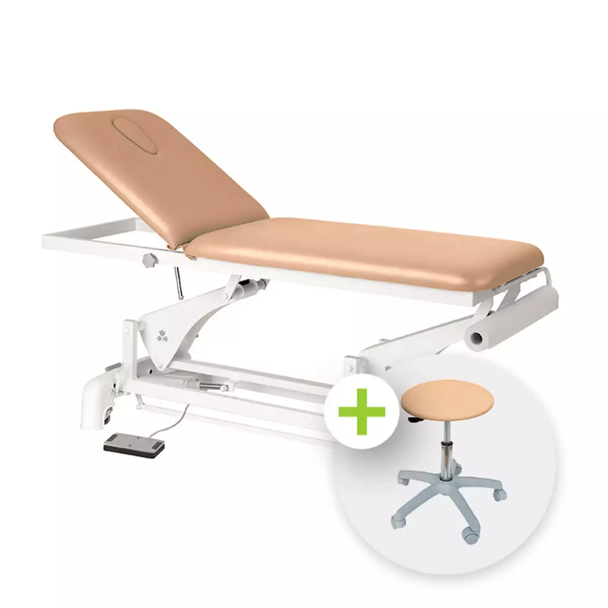  Height adjustable treatment table