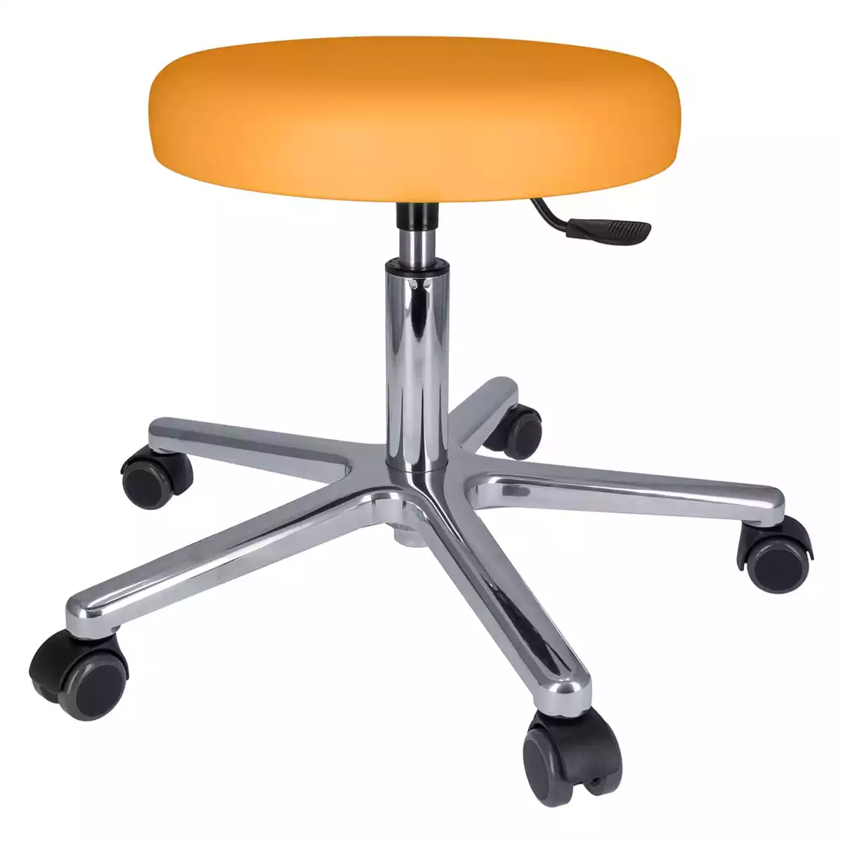  Swivel roll stool with aluminum base
