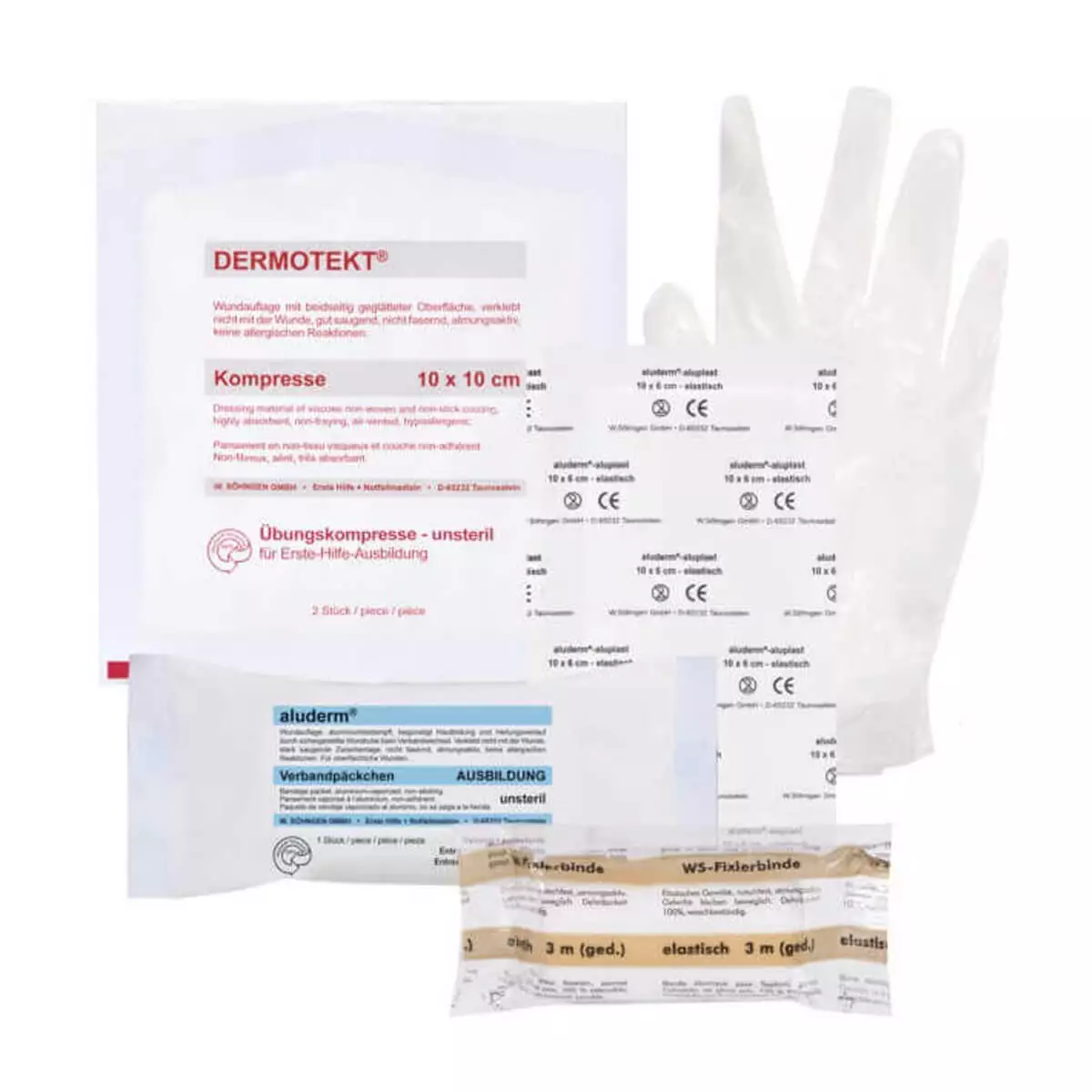  Practice set first aid with gloves