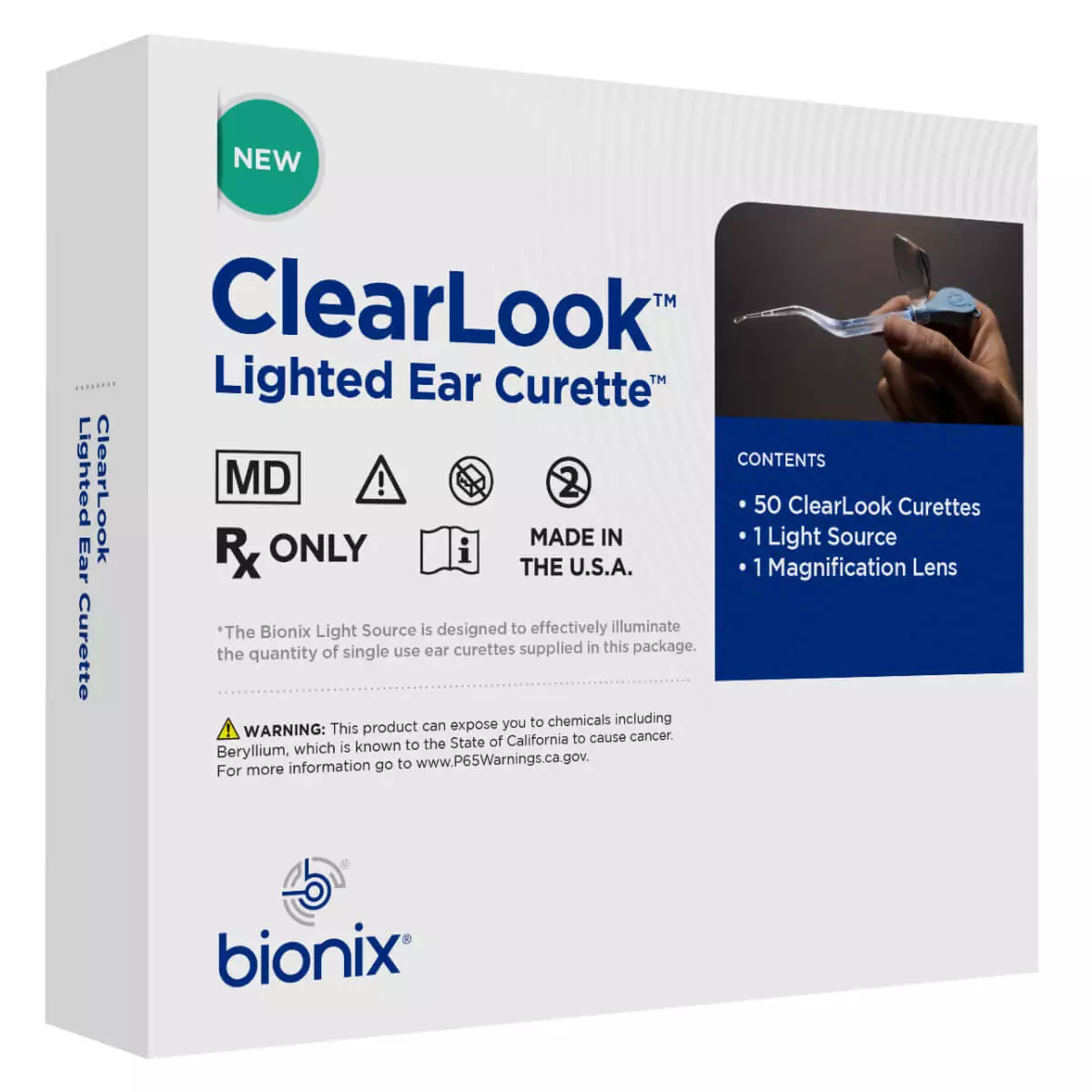  ClearLook Lighted LED ear curettes