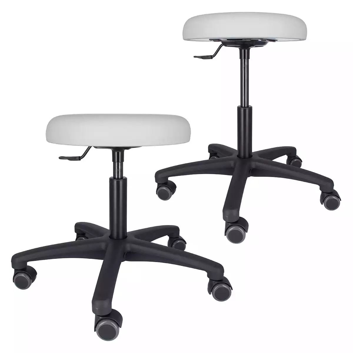  Swivel roll stool with plastic base