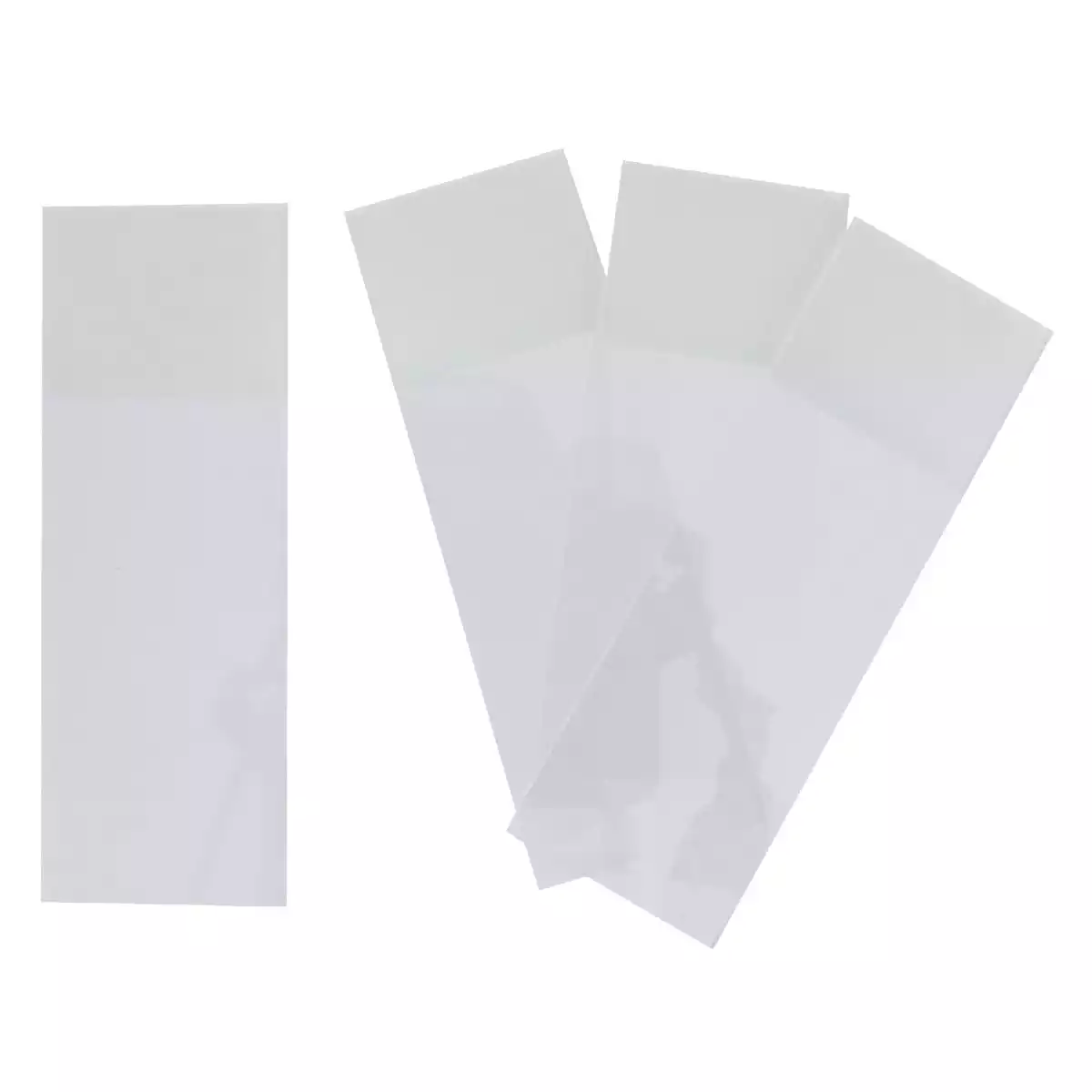  Microscope slides with and without labeling field