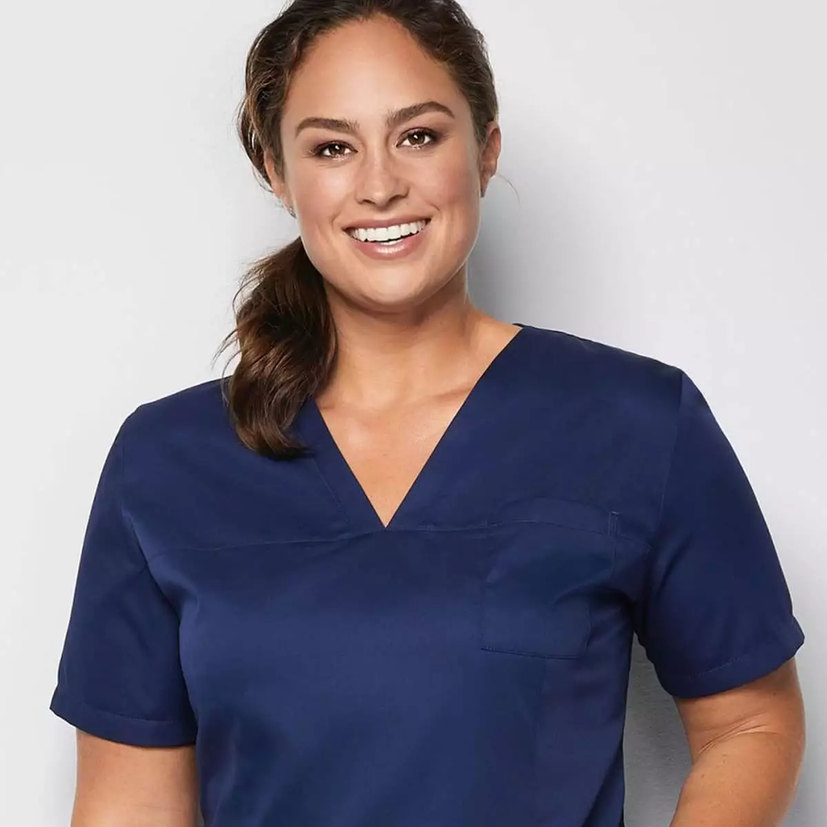  Ladies’ scrub top Roma with V-neck
