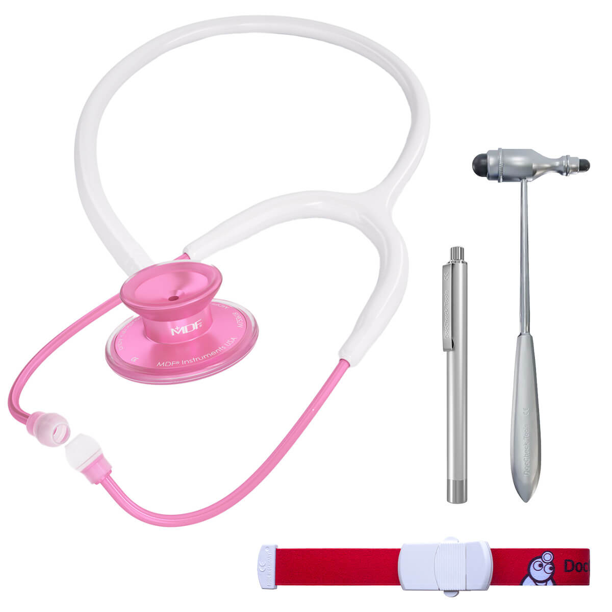Pink Medical Instrument Buy MDF Medical student kit with Acoustica Pink stethoscope Light pink ...