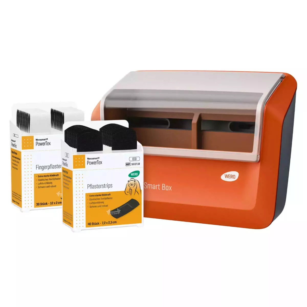 Smart Box pre-filled adhesive bandage dispenser Smart Box pre-filled adhesive bandage dispenser
