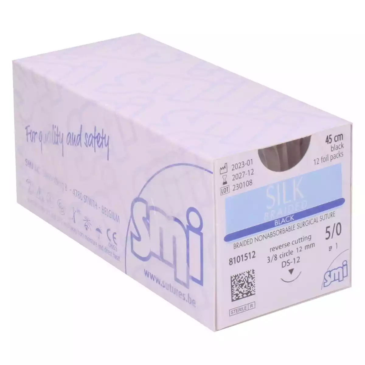  Silk Braided Black suture material