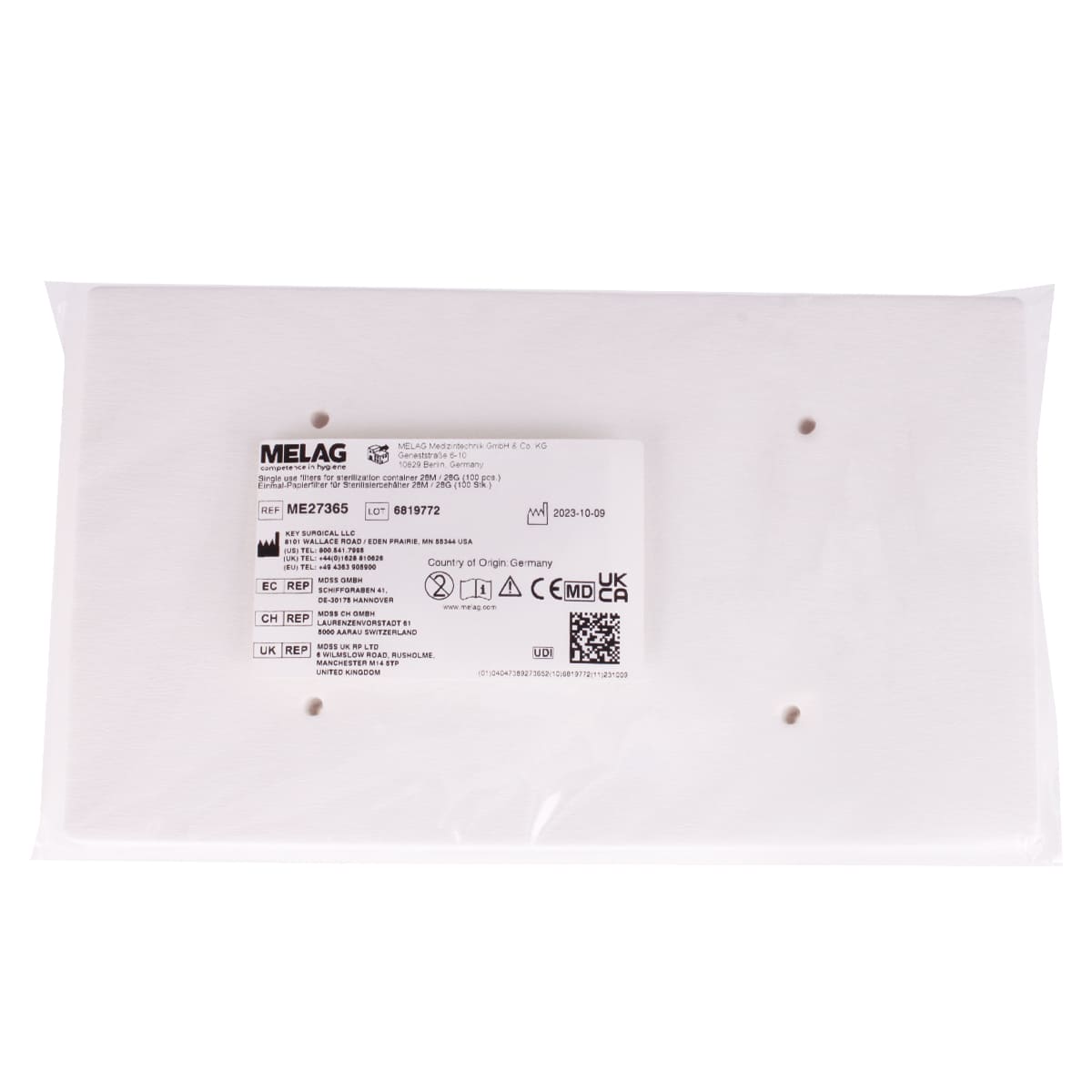 Buy MELAG Single-use Filter Paper Autoclave type 28M/28G online