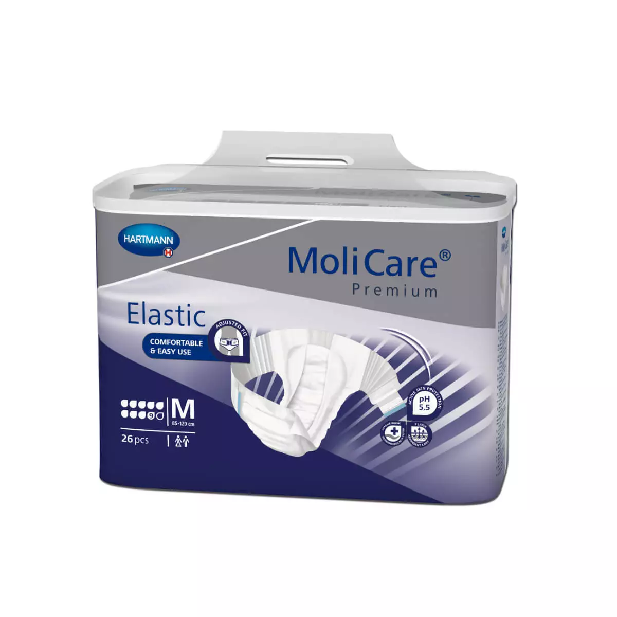 MoliCare Premium Elastic incontinence brief, 9-drop absorbency MoliCare Premium Elastic incontinence brief, 9-drop absorbency