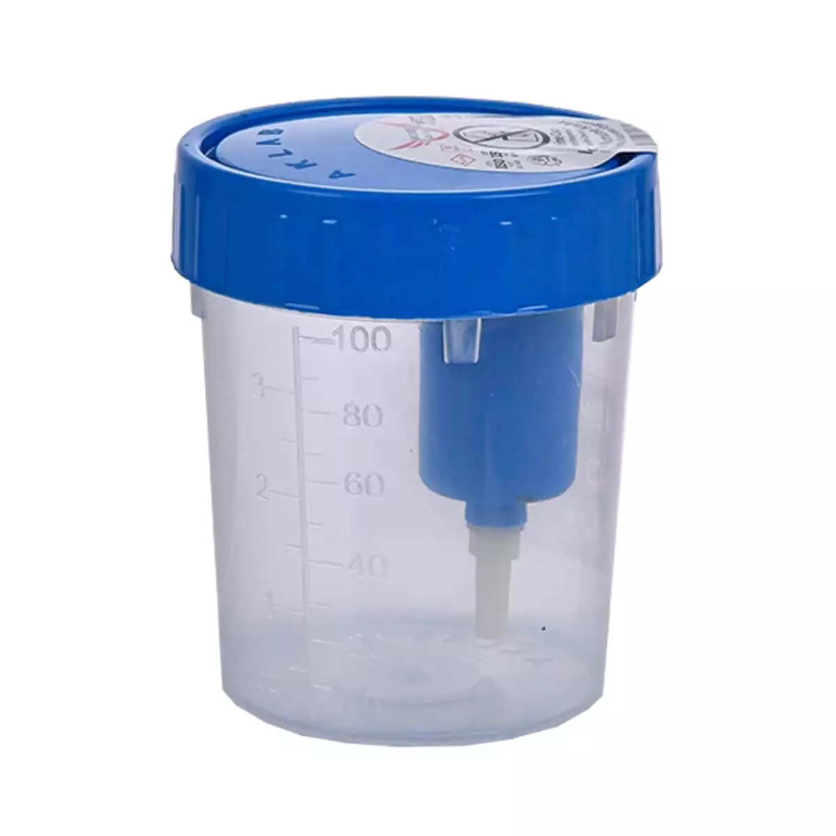  Urine cup with integrated transfer unit
