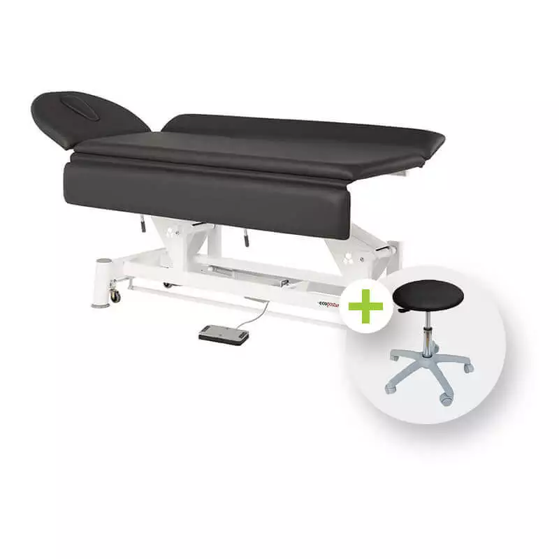 Treatment table with adjustable side rails Treatment table with adjustable side rails