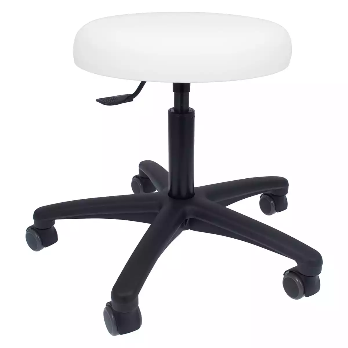  Swivel roll stool with plastic base