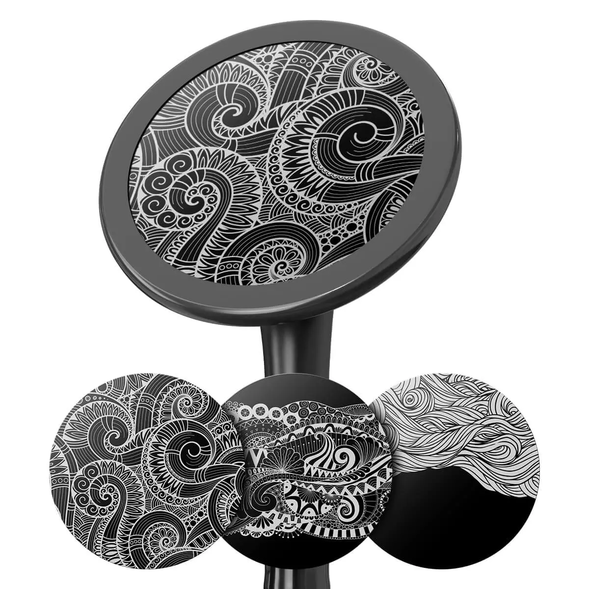  Engraved aluminum membrane set “Drums”