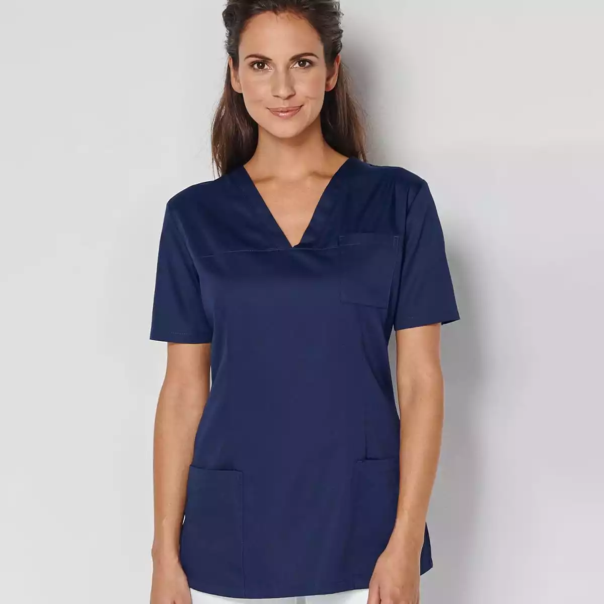  Ladies’ scrub top Roma with V-neck