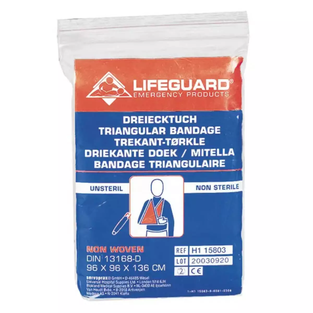  Lifeguard triangular non-woven bandage