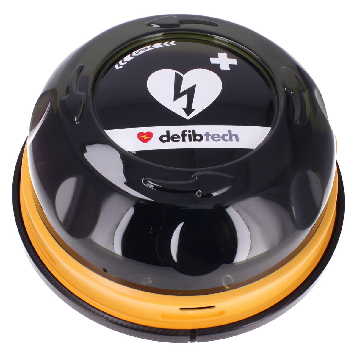 Round AED protective case with alarm Round AED protective case with alarm