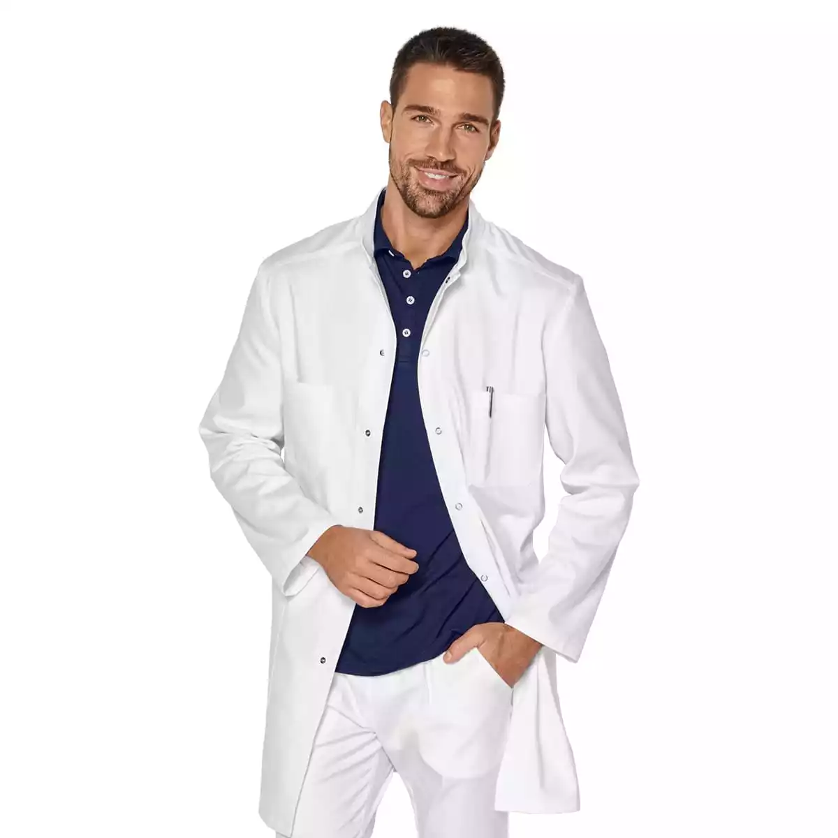 Men’s scrub/lab coat white