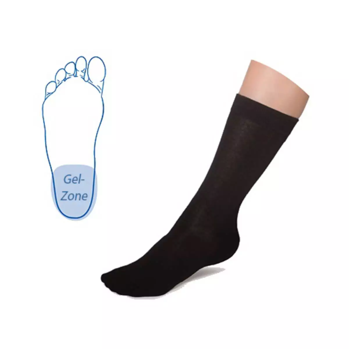  Stockings with integrated heel gel zone